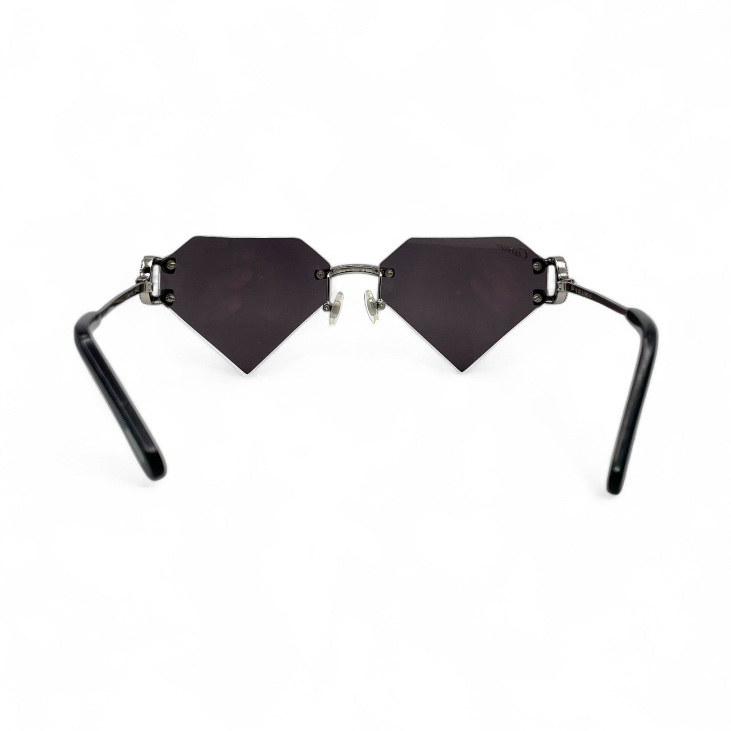 Big C Decor (Iced) - Silver Wires Sunglasses w/ Superman Transitions Lenses - 3pc Diamonds Prong Set (2010s)