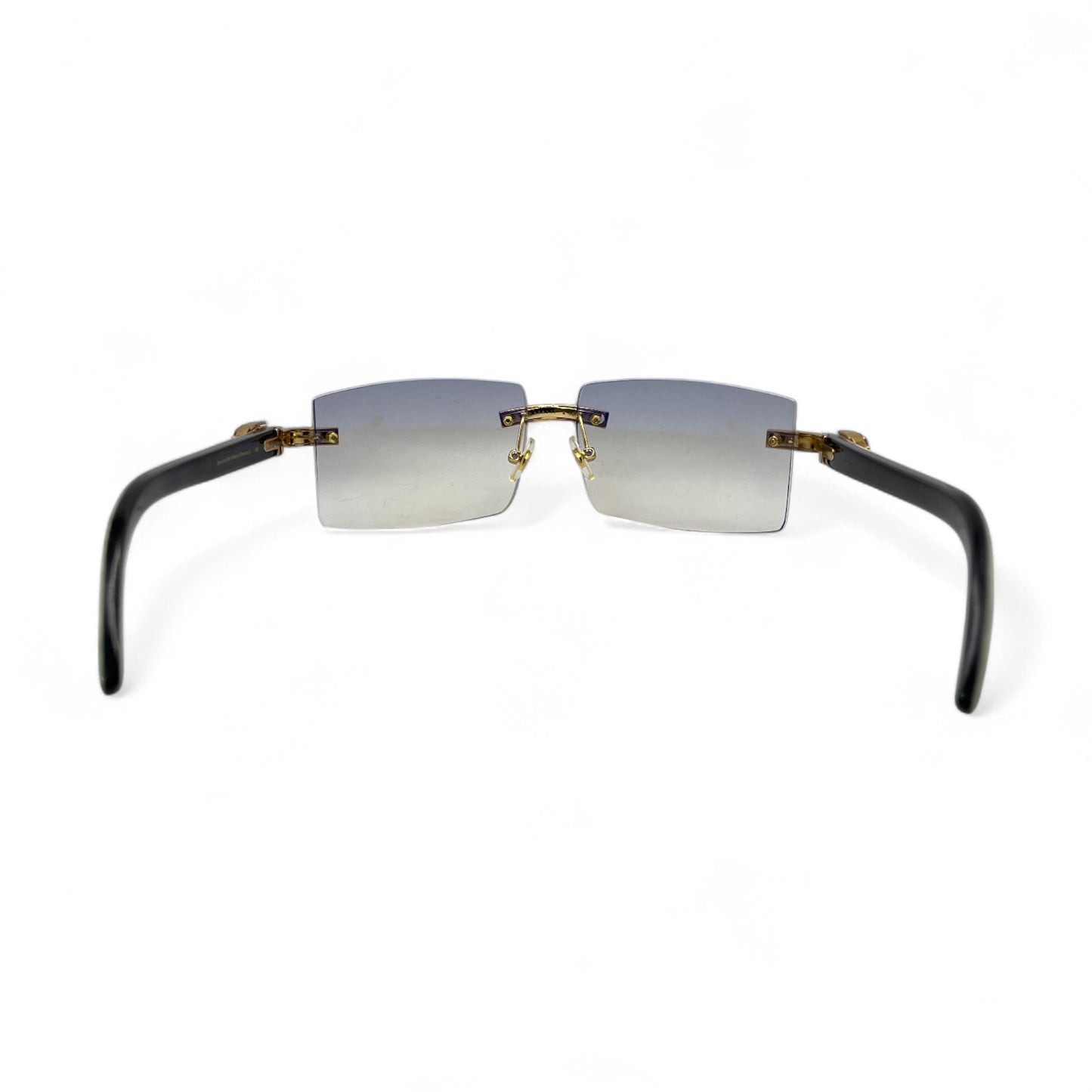 C Decor Buffs (Iced - CZ) - Gold White Genuine Horn Sunglasses - Diamonds Sets (2010s)