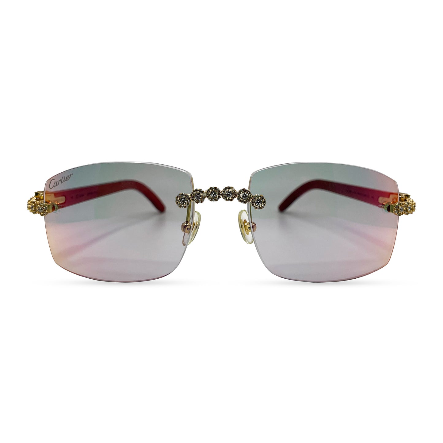 C Decor - Gold Cherry Woods w/ Iridescent Lenses - Diamonds Flower Set