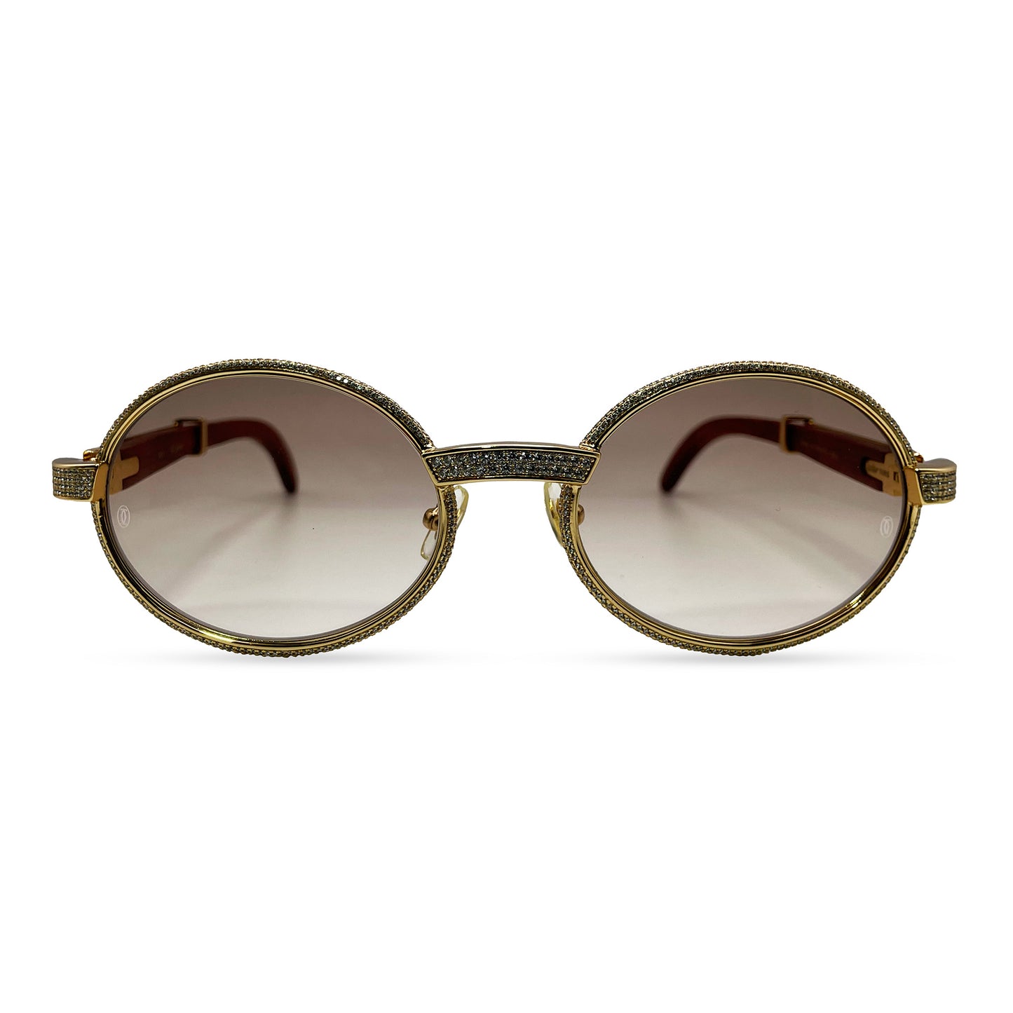 Giverny - Gold Woods w/ Diamond Frame & Brown Lenses