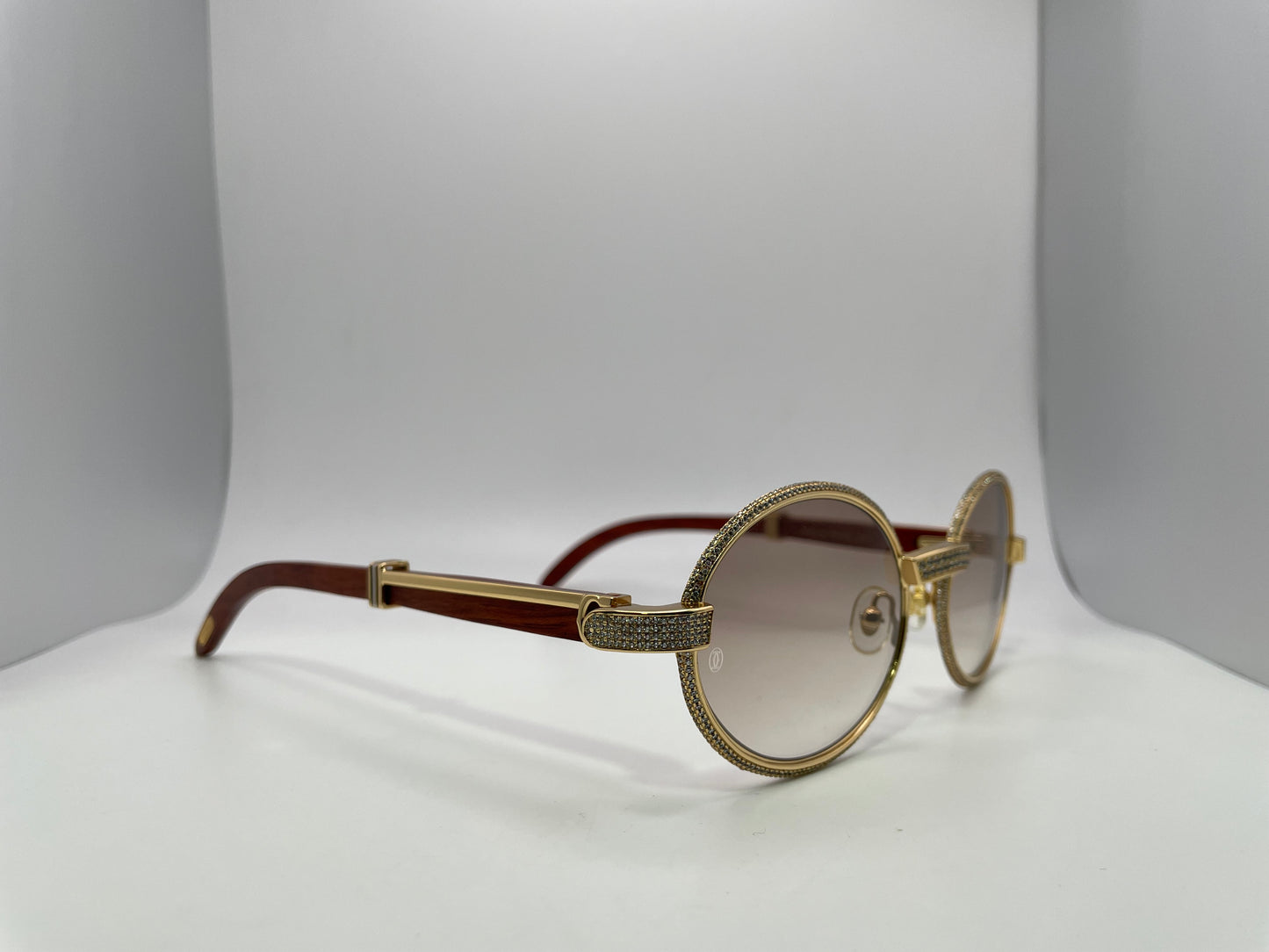 Giverny - Gold Woods w/ Diamond Frame & Brown Lenses
