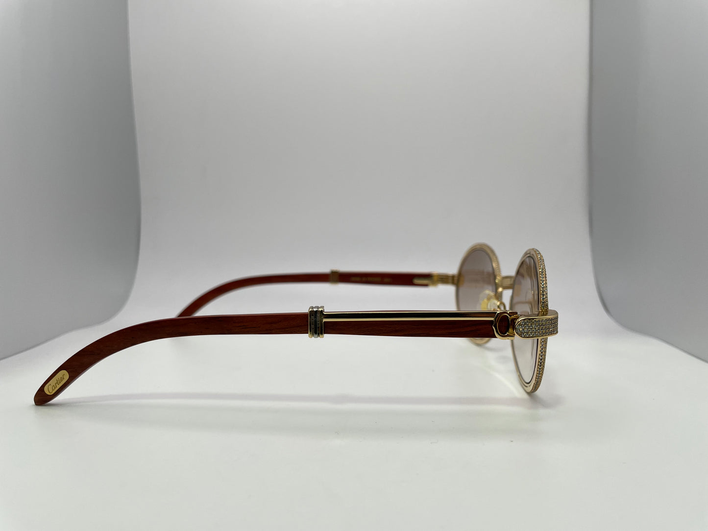 Giverny - Gold Woods w/ Diamond Frame & Brown Lenses