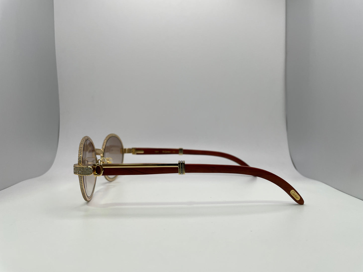 Giverny - Gold Woods w/ Diamond Frame & Brown Lenses