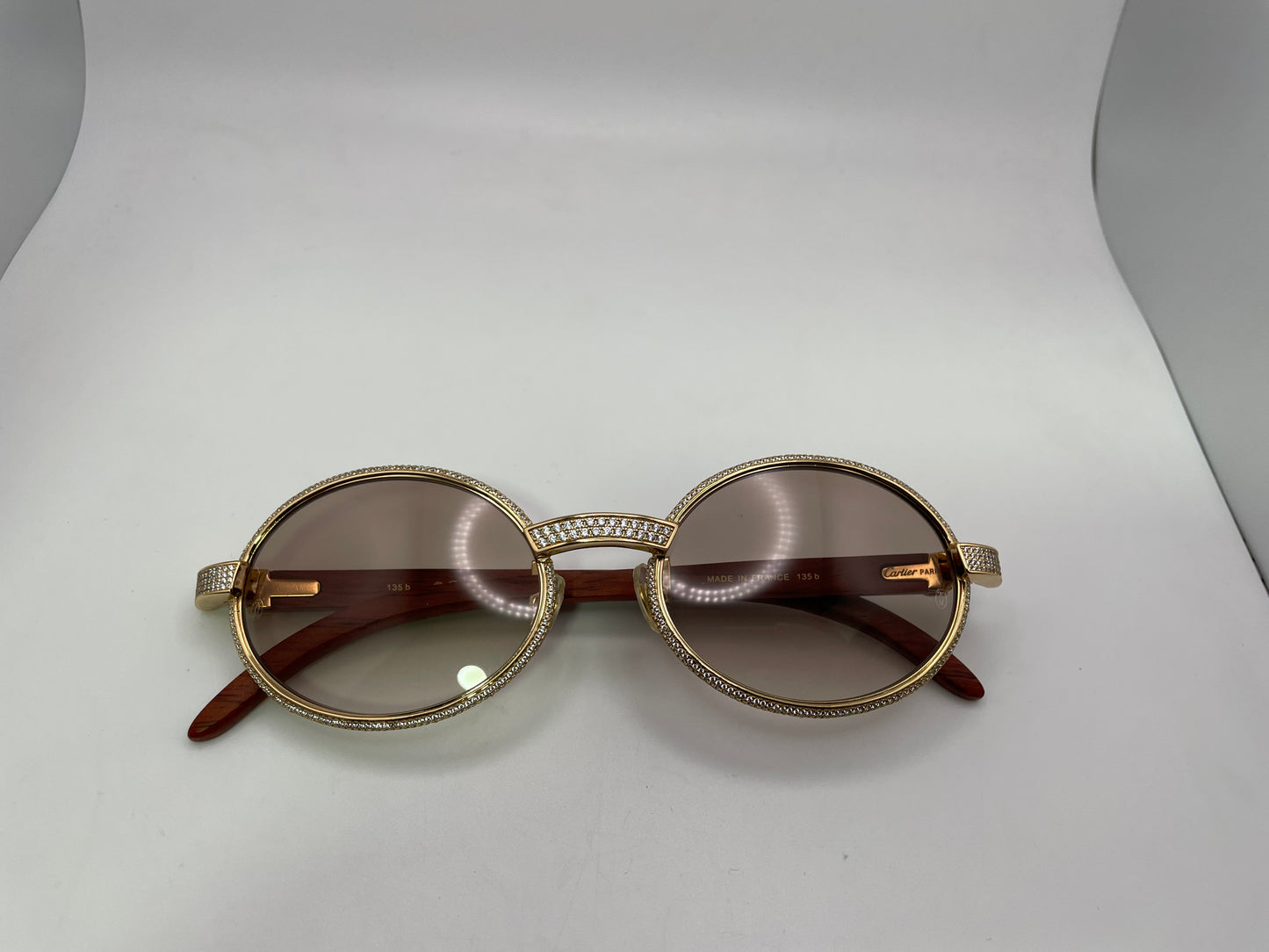 Giverny - Gold Woods w/ Diamond Frame & Brown Lenses