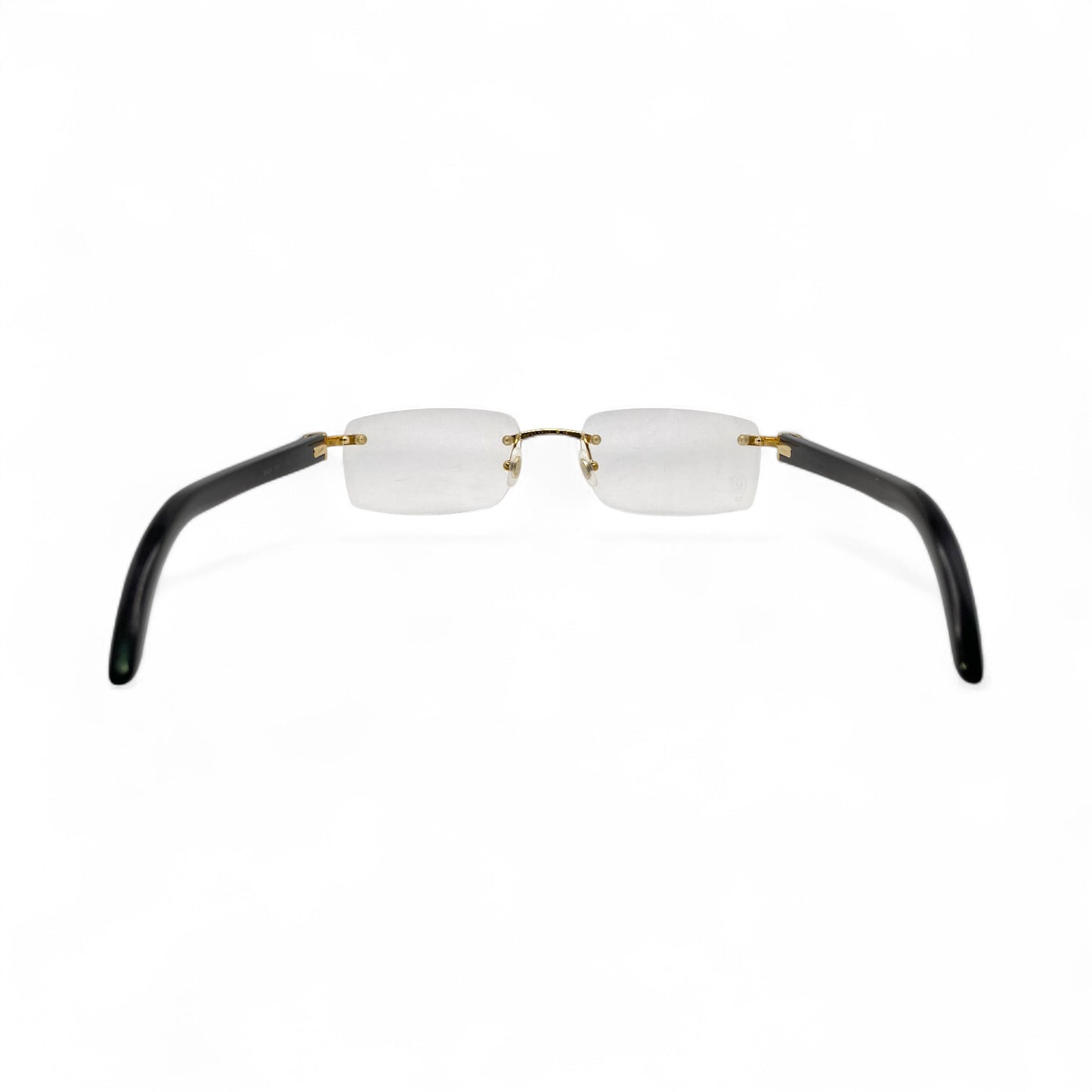 CT0046O Authentic Cartier C Decor - 53-18 Genuine Horn Eyeglasses (2010s)
