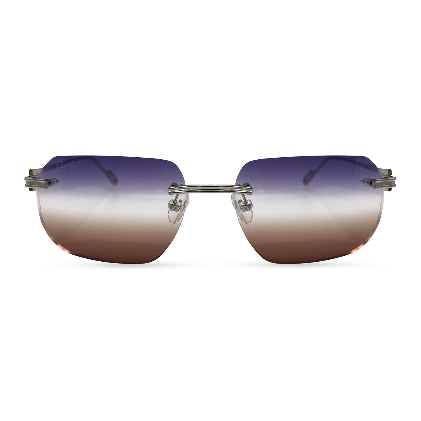 Silver Wires w/ Smoke Gray to Brown Fade Lenses
