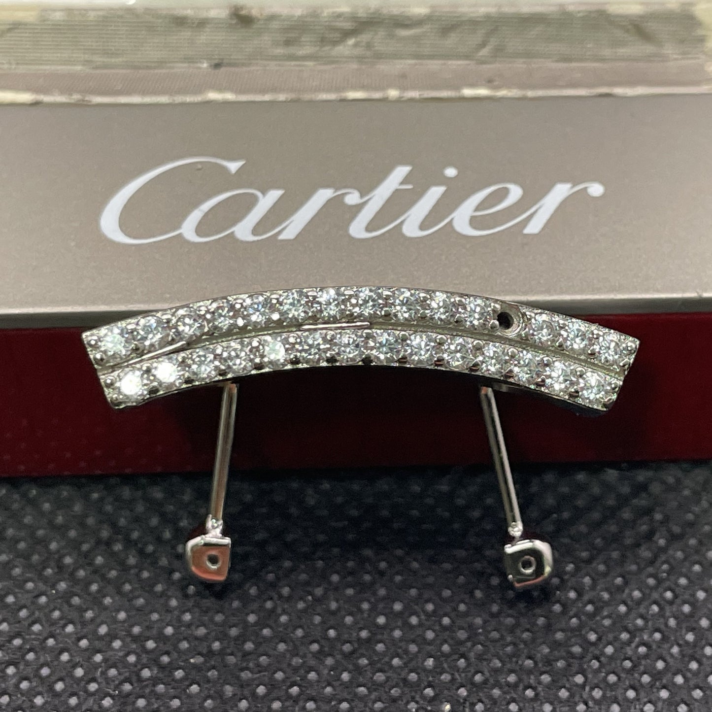 C Decor Micropave Diamonds DR Bead Set Nosebridge - Silver