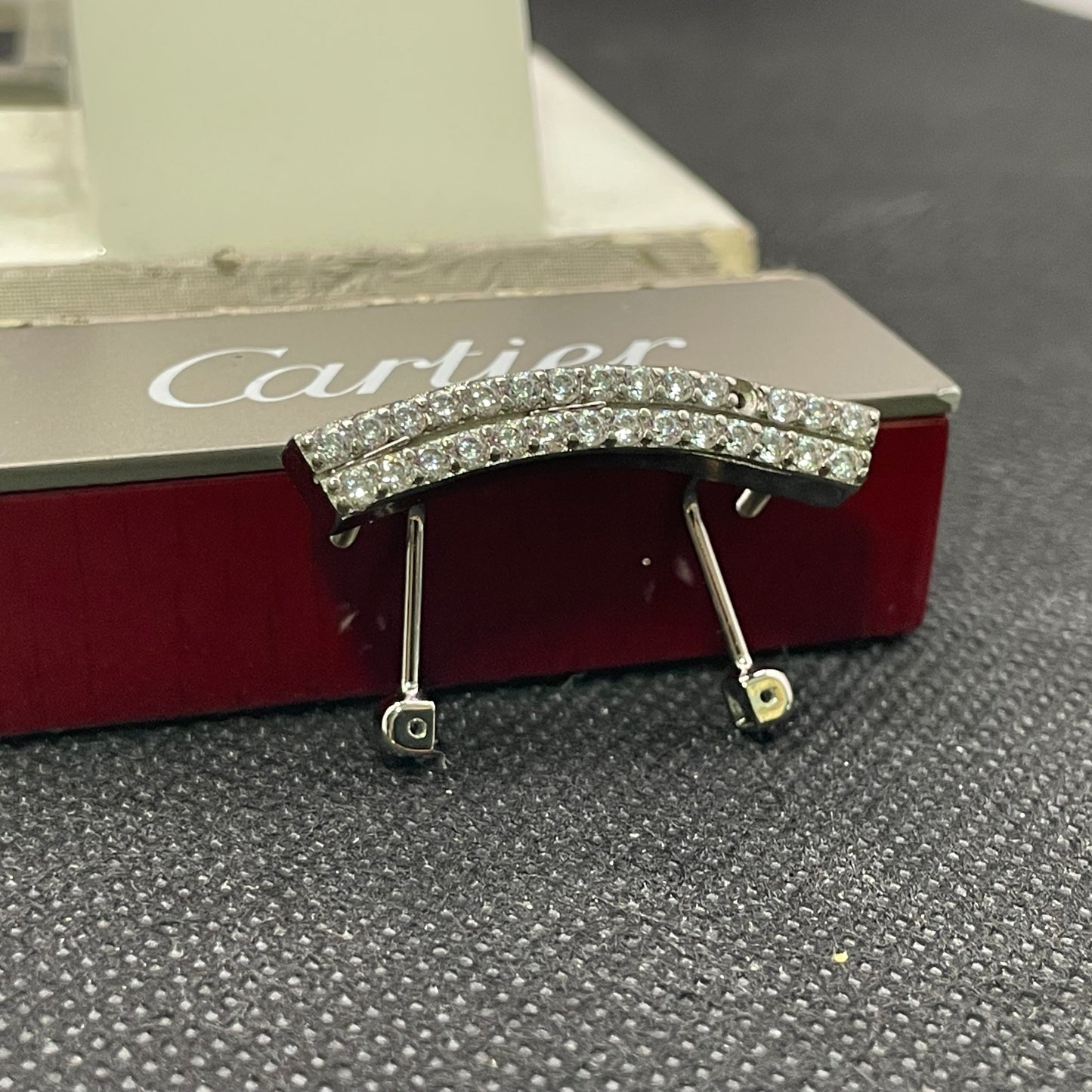 C Decor Micropave Diamonds DR Bead Set Nosebridge - Silver