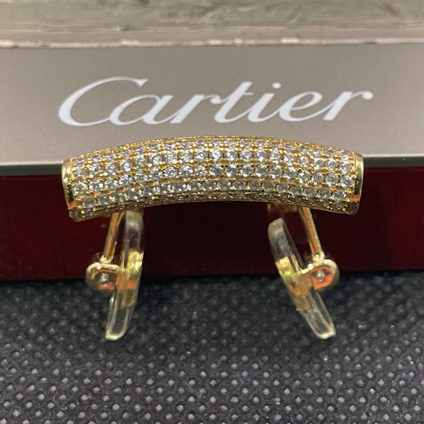 C Decor Micropave Diamonds Bead Set Nosebridge - Gold (18mm)