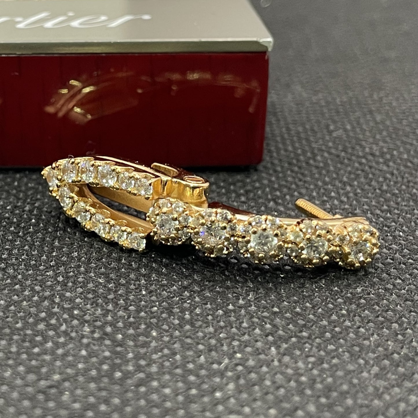 C Decor Diamonds Flower Set Right Side Temple - Gold (Single Unit)