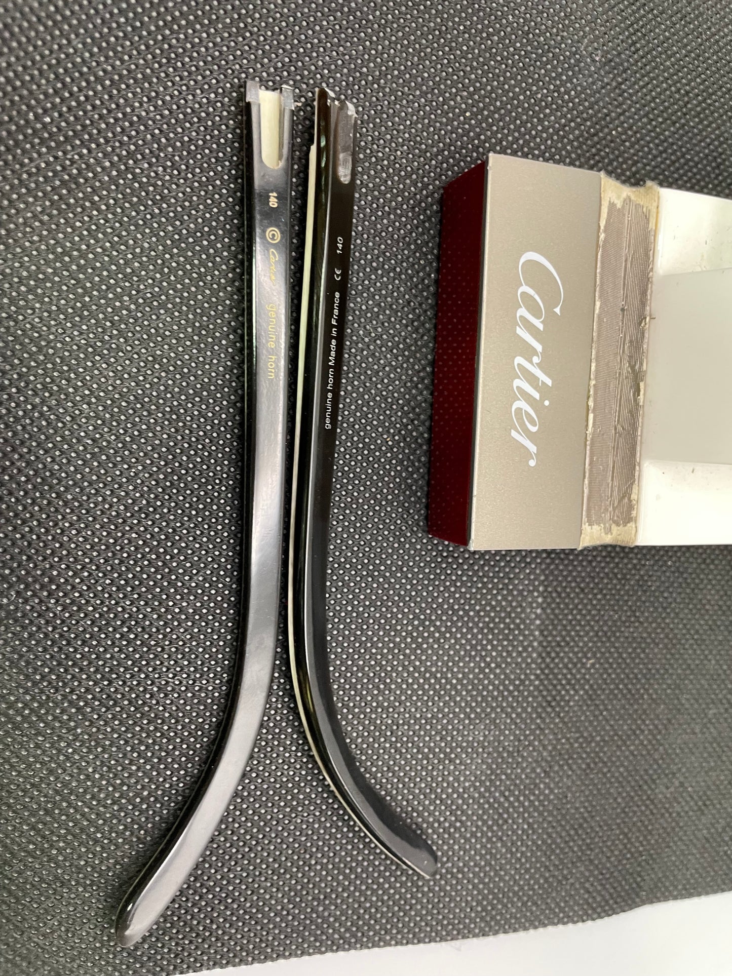 C Decor Temples - White Buffs 80/10/10 Swirls - for Authentic Cartier Frames