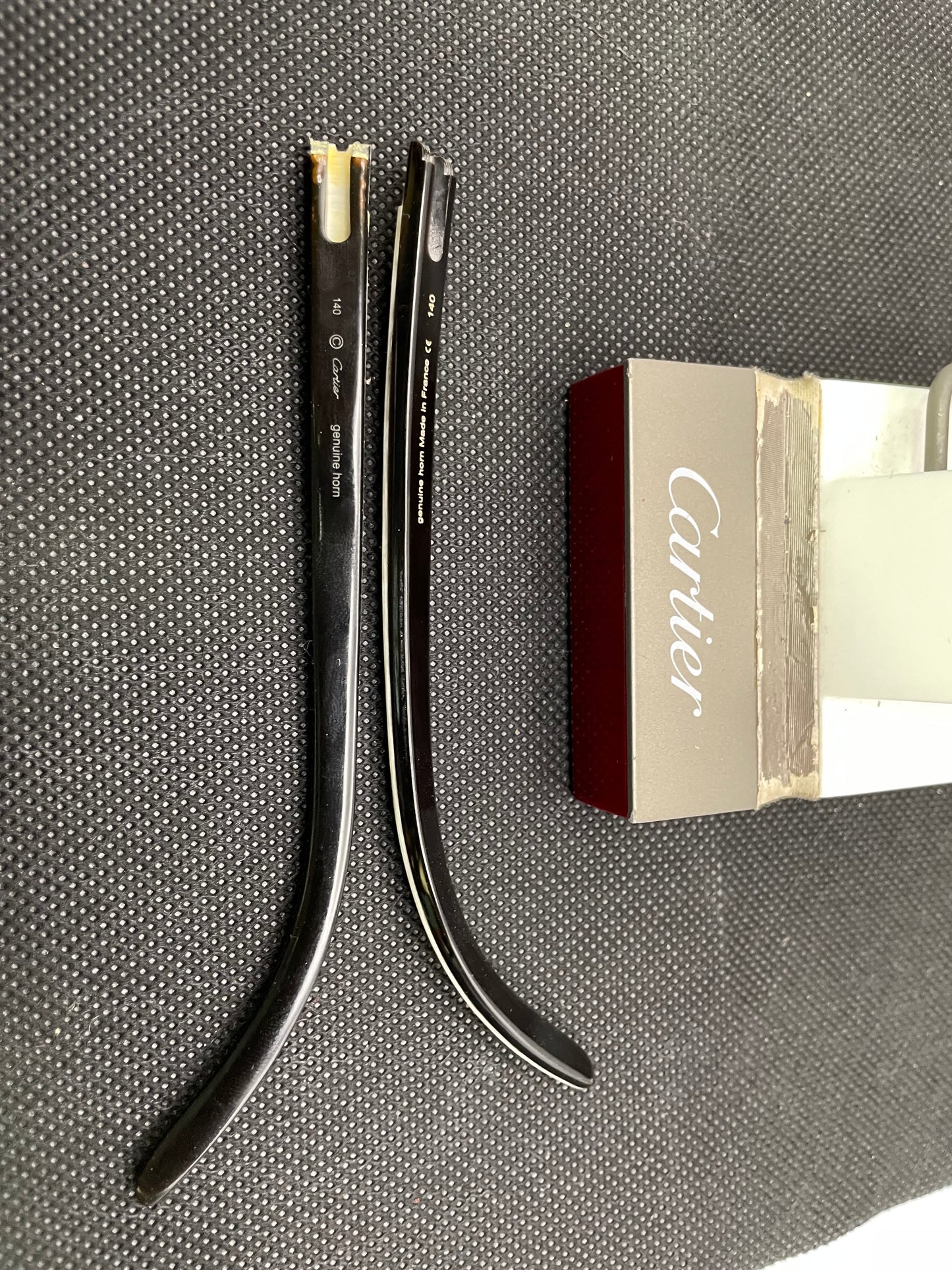 C Decor Temples - White Buffs 85/15 Swirls - for Authentic Cartier Frames