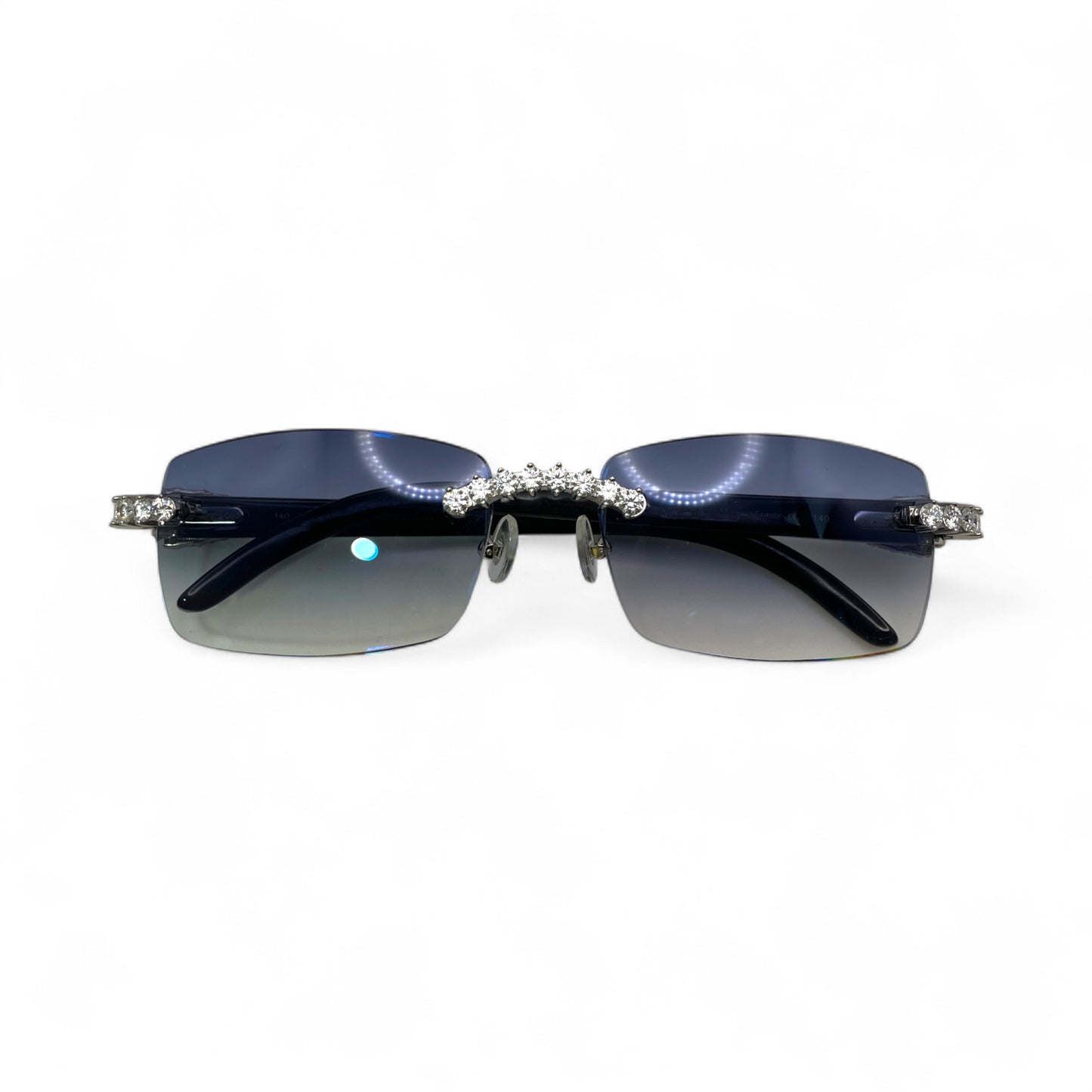 C Decor Buffs (Iced - VVS Genuine) - White Genuine Horn Sunglasses - Genuine Diamonds Prong Set (2020s)