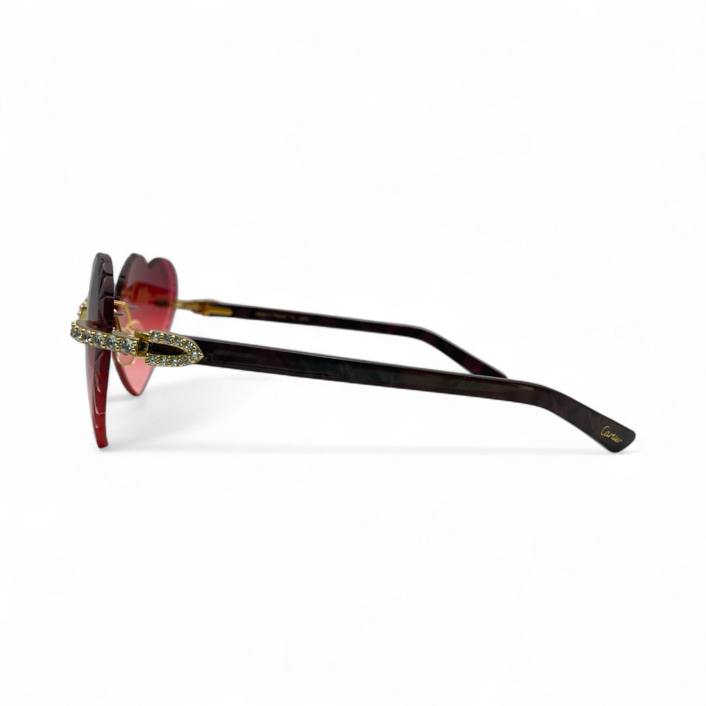 C Decor Marbles (Iced - Diamond Cut) - Gold White Marbles Sunglasses w/ Light Hennessy Brown Lenses (2010s)