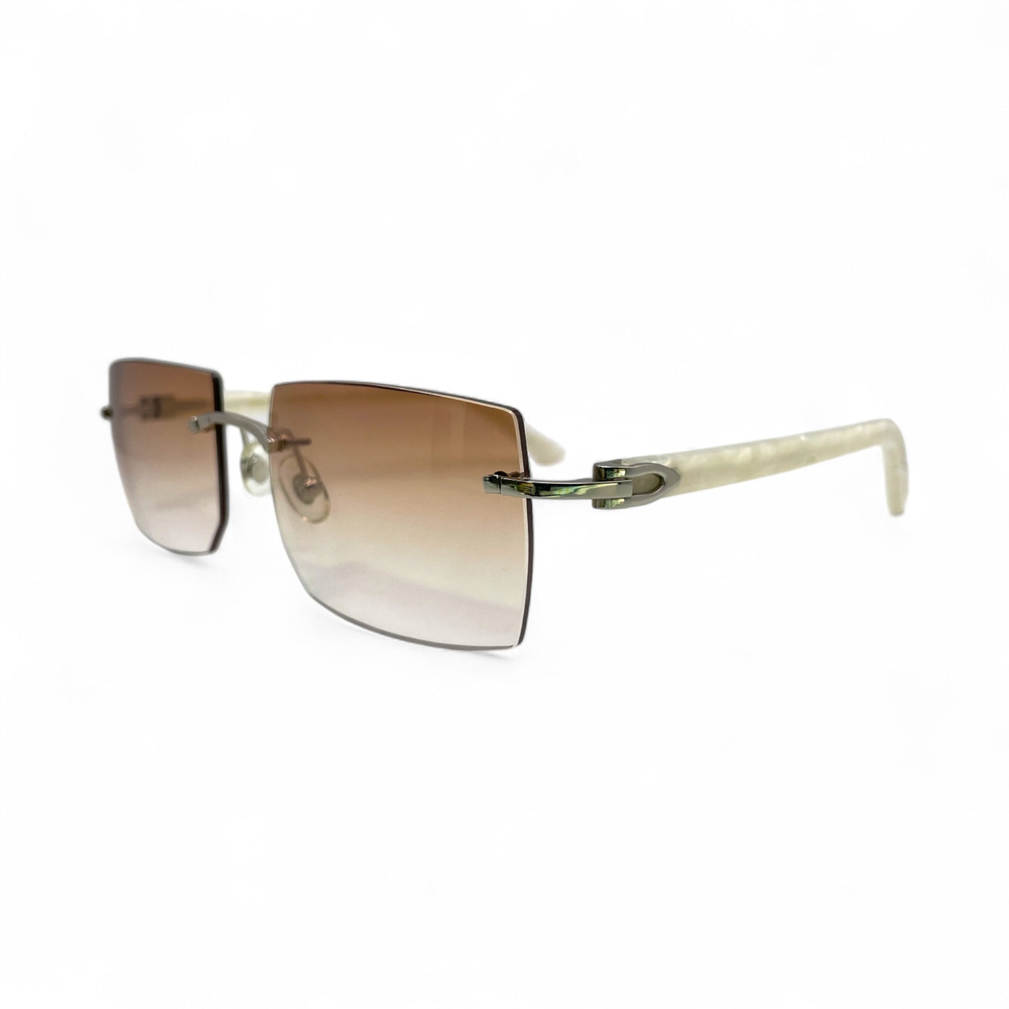 C Decor Marbles - Silver Acetate Marbles Sunglasses (2010s)