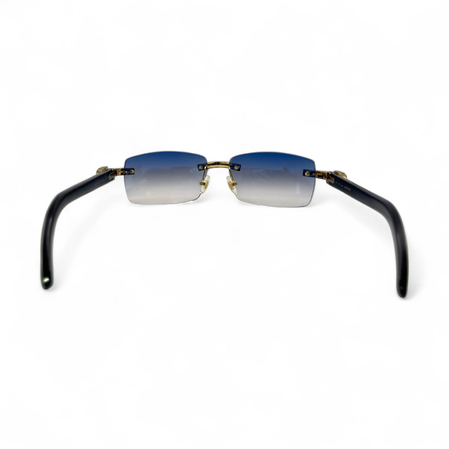 C Decor Buffs (Iced - CZ) - Gold White Genuine Horn Sunglasses - Diamonds Sets (2010s)