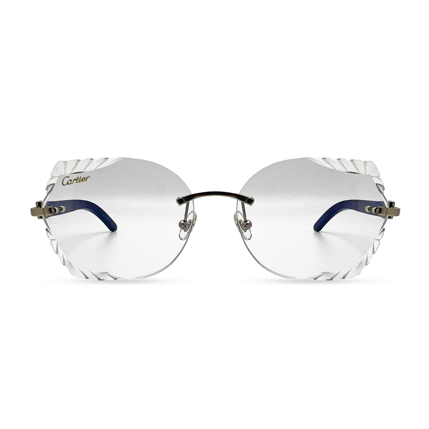 (Limited Edition) C Decor - Brushed Gold Azure Blue Woods w/ Clear Butterfly Lenses
