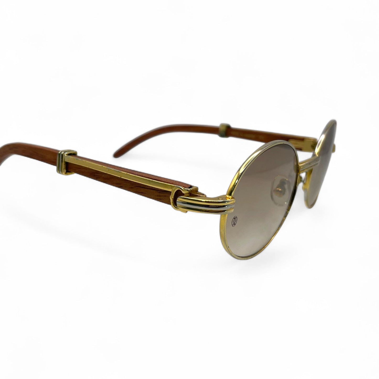 Giverny - 53-22 Gold Woods Sunglasses w/ Light Brown Lenses (90s)