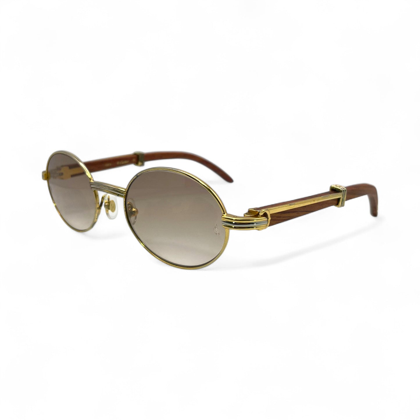 Giverny - 53-22 Gold Woods Sunglasses w/ Light Brown Lenses (90s)