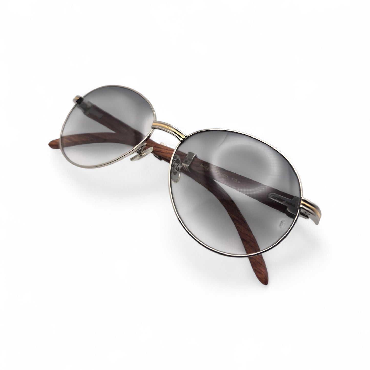 Bagatelle - 55-18 Woods Sunglasses w/ Round Lenses (90s)