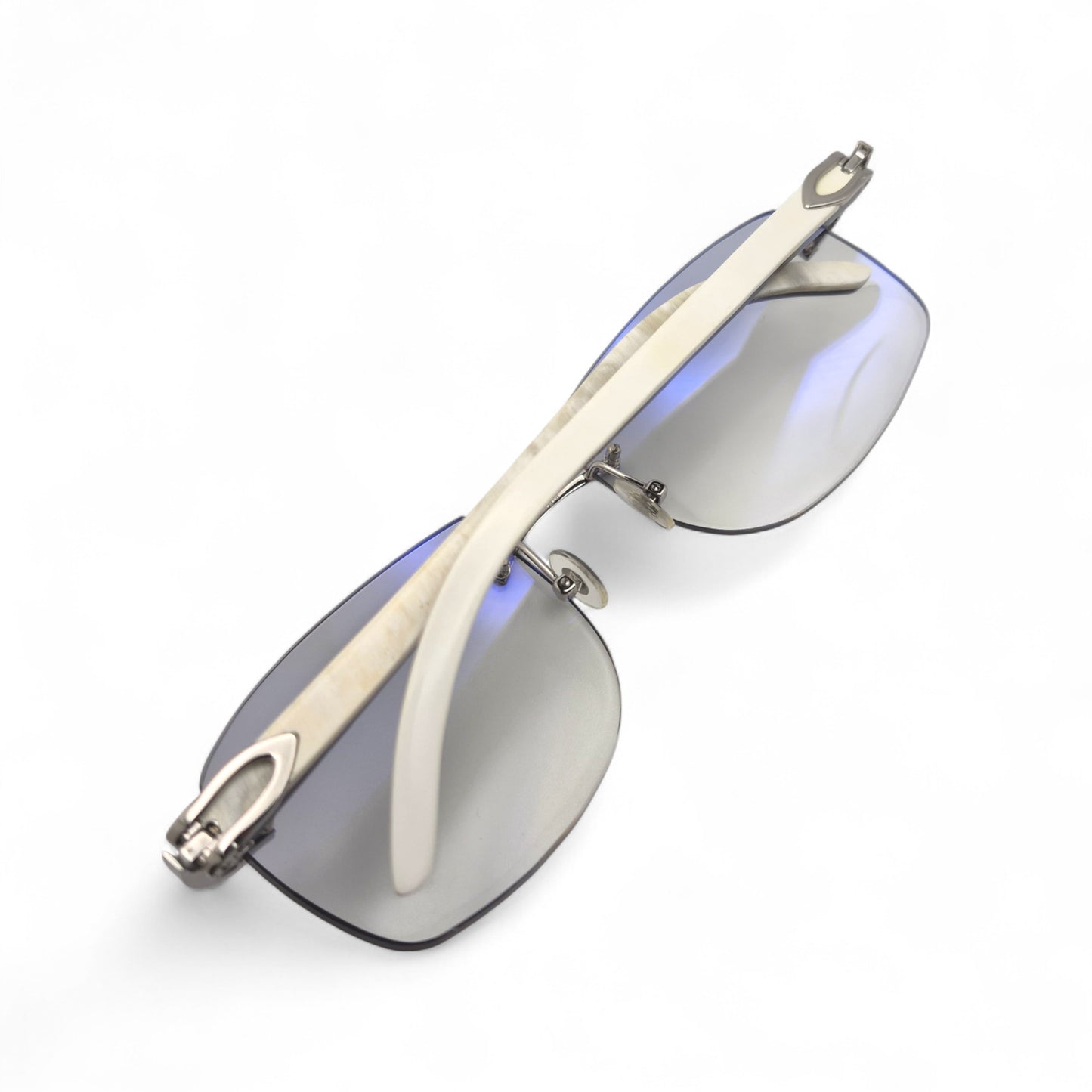 C Decor Buffs - Silver White Genuine Horn Sunglasses (2020s)