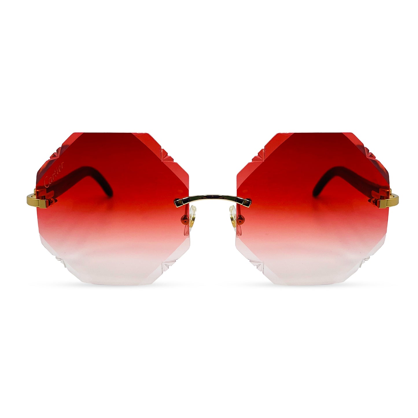 C Decor Buffs (Diamond Cut) - Silver White Genuine Horn Sunglasses (2020s)