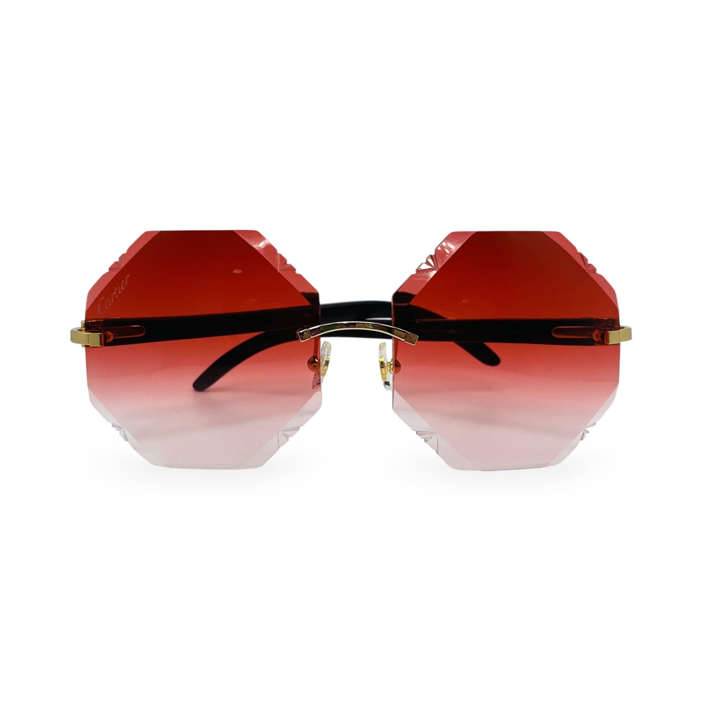 C Decor Buffs (Diamond Cut) - Silver White Genuine Horn Sunglasses (2020s)
