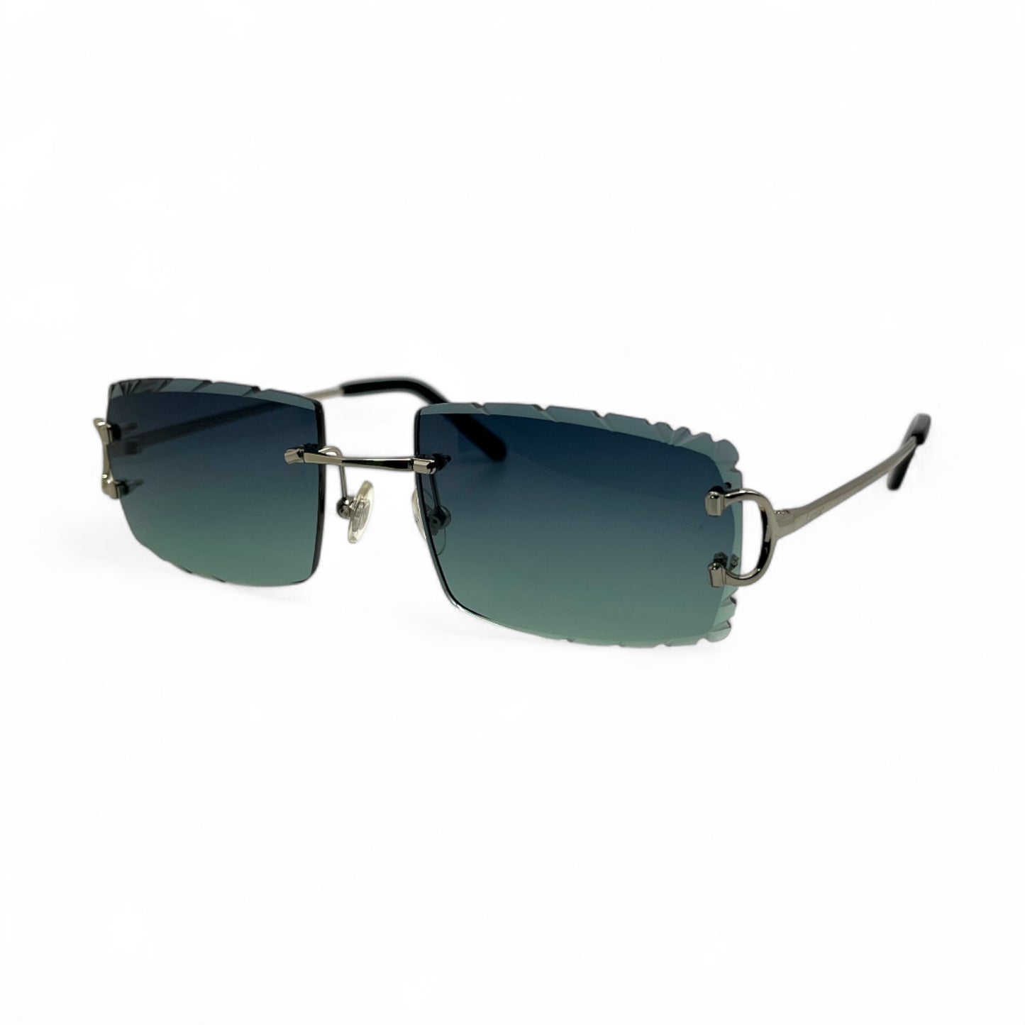 Big C Decor (Diamond Cut) - Silver Wires Sunglasses w/ Custom Lenses (2020s)