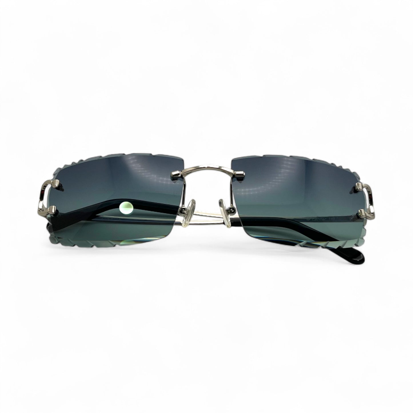Big C Decor (Diamond Cut) - Silver Wires Sunglasses w/ Custom Lenses (2020s)
