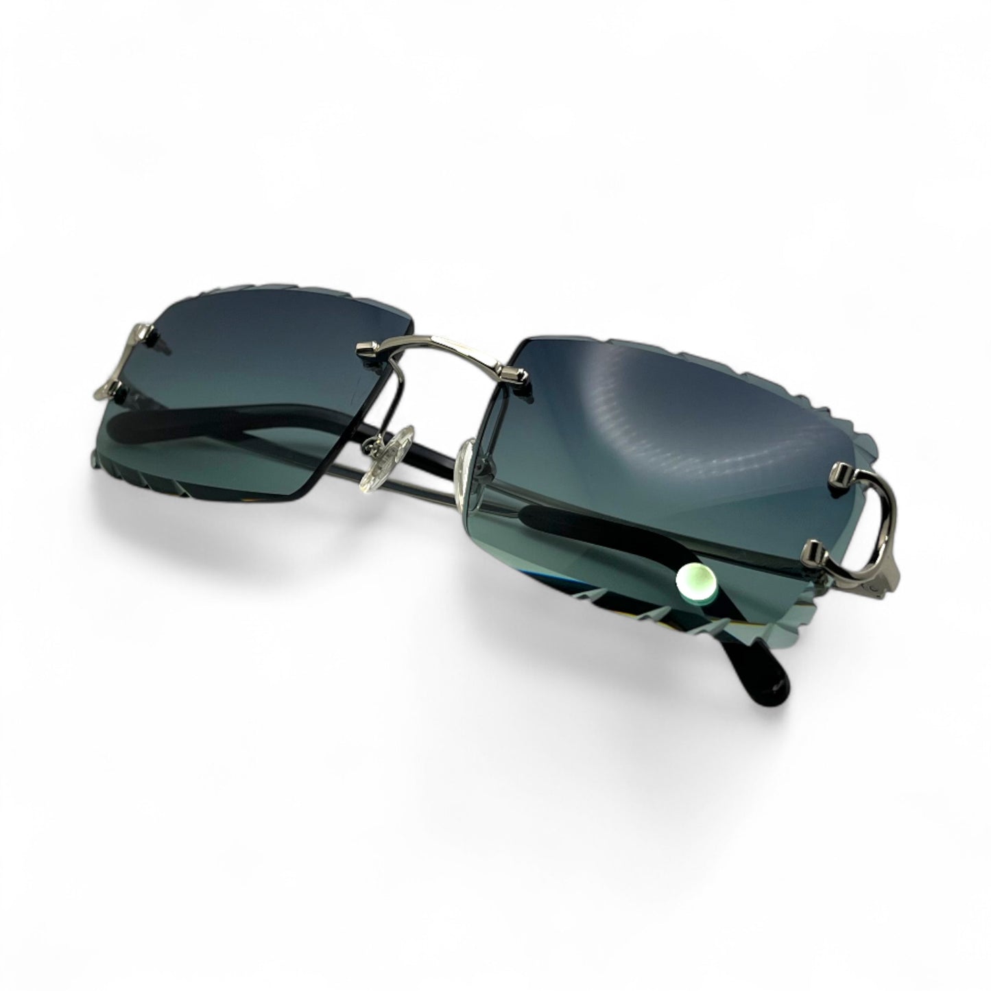 Big C Decor (Diamond Cut) - Silver Wires Sunglasses w/ Custom Lenses (2020s)