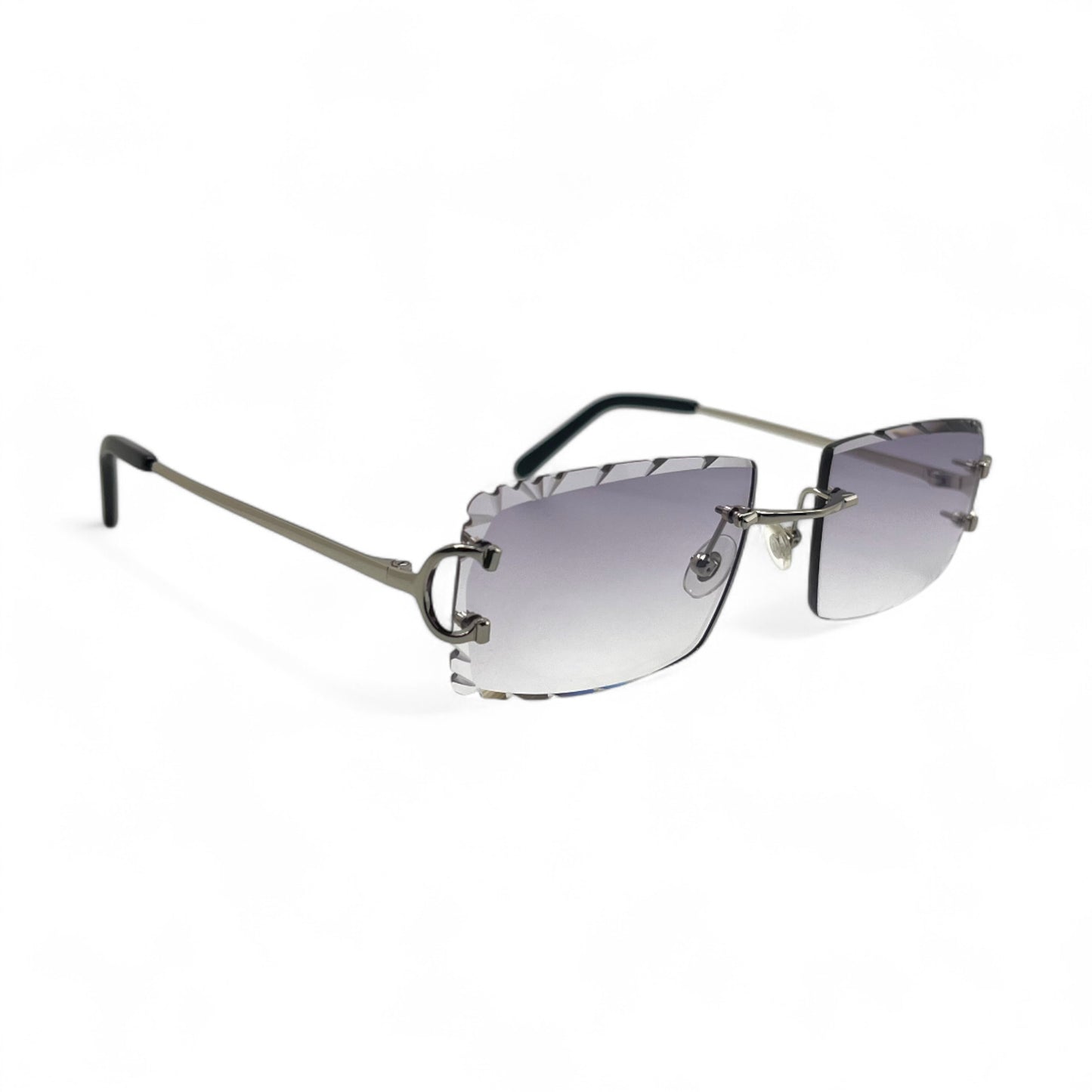 Big C Decor (Diamond Cut) - Silver Wires Sunglasses w/ Custom Lenses (2020s)