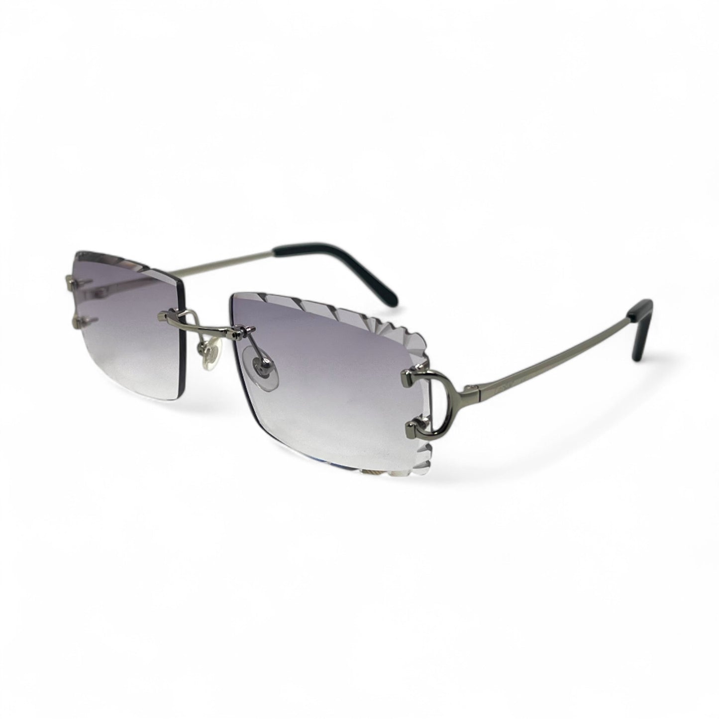 Big C Decor (Diamond Cut) - Silver Wires Sunglasses w/ Custom Lenses (2020s)