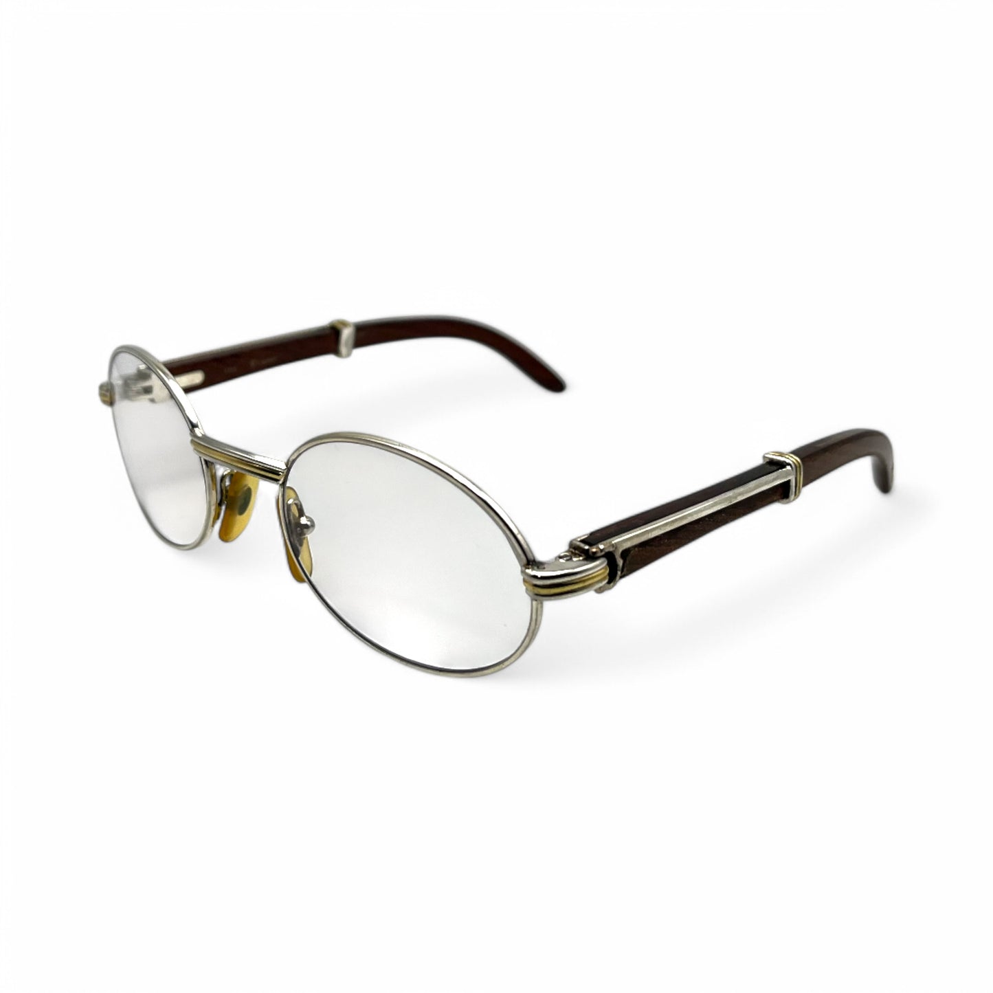 Authentic Cartier Giverny - 51-20 Silver Dark Woods w/ Transitional Lenses (90s)