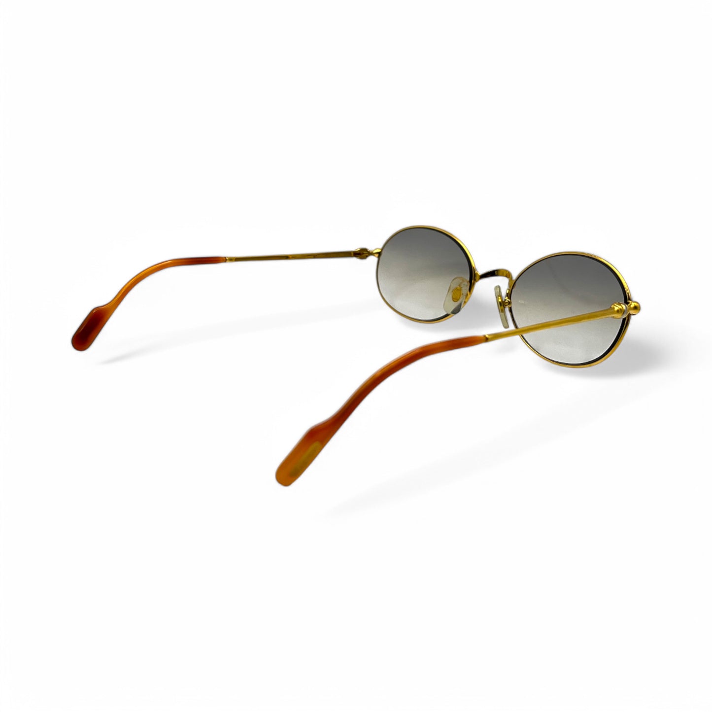 Cartier - Gold Wires w/ Gray Oval Lenses - Authentic