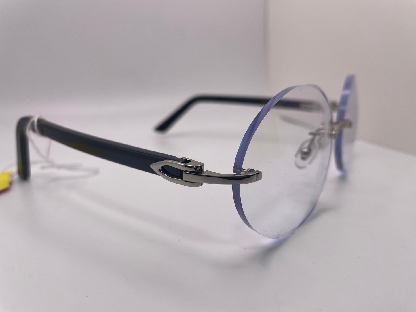Cartier Small C Décor - Silver w/ Black Acetate Marbles - Luxury Optical