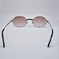 Silver Wires w/ Brown Oval Lenses - Diamonds Prong Bridge