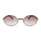 Gold Wires w/ Brown Oval Lenses - Genuine Diamonds X-Link Bridge