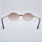 Gold Wires w/ Brown Oval Lenses - Genuine Diamonds X-Link Bridge