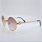 Gold Wires w/ Brown Oval Lenses - Genuine Diamonds X-Link Bridge