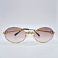 Gold Wires w/ Brown Oval Lenses - Genuine Diamonds X-Link Bridge