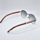 Bagatelle - Silver Woods w/ Smoke Gray Lenses - Diamonds Prong Bridge