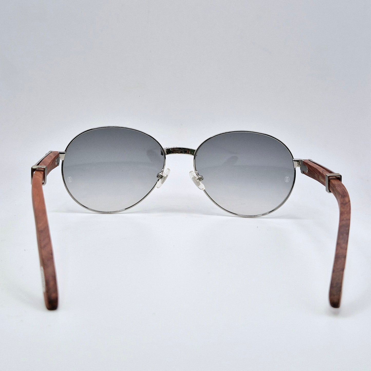 Bagatelle - Silver Woods w/ Smoke Gray Lenses - Diamonds Prong Bridge