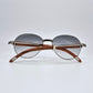 Bagatelle - Silver Woods w/ Smoke Gray Lenses - Diamonds Prong Bridge