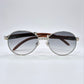 Bagatelle - Silver Woods w/ Smoke Gray Lenses - Diamonds Prong Bridge