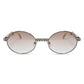 Giverny - Silver White Buffs w/ Light Brown Lenses - Diamonds Prong Bridge