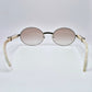 Giverny - Silver White Buffs w/ Light Brown Lenses - Diamonds Prong Bridge