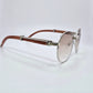 Bagatelle - Silver Woods w/ Light Brown Lenses - Diamonds Prong Bridge