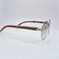 Bagatelle - Silver Woods w/ Light Brown Lenses - Diamonds Prong Set