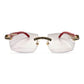 C Decor "KC Chiefs" - Gold Red Woods w/ Clear Lenses - Diamond Channel Set