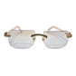 C Decor - Gold White Marbles w/ Clear Lenses - Diamonds Prong Set